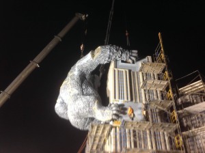 Rolled Steel Beam Structure Gorilla at Myrtle Beach Wax Museum (Under Construction)) 